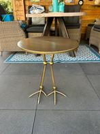 Bijzettafel flamingo poten, Huis en Inrichting, Tafels | Bijzettafels, Minder dan 55 cm, Gebruikt, Metaal of Aluminium, Rond