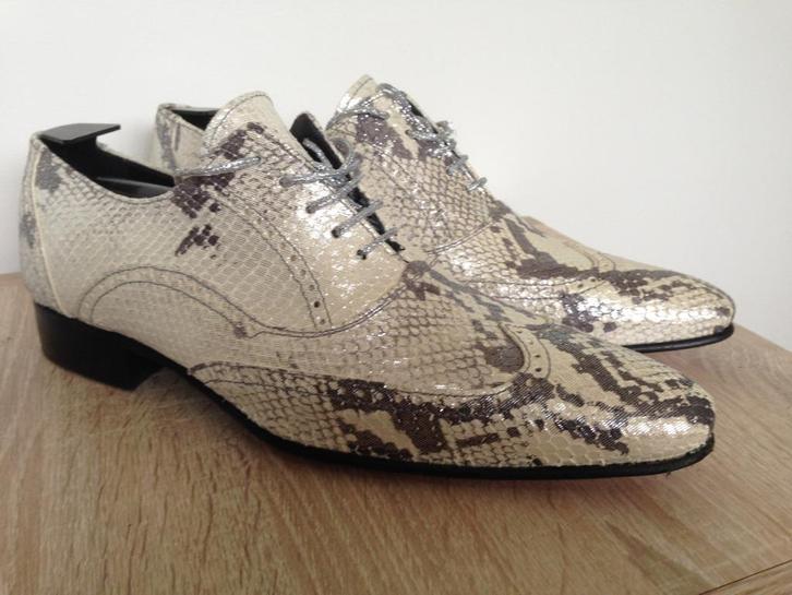 Pepe Milan herenschoenen 42 leder snake print parelmoer wit, Kleding | Heren, Schoenen, Nieuw, Veterschoenen, Wit, Ophalen