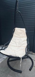 Hangstoel met kussen, Tuin en Terras, Tuinstoelen, Ophalen of Verzenden, Gebruikt, Metaal