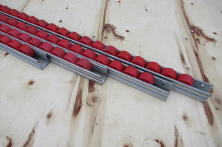 Rollenrails voor doorrolstelling Lengte 119 cm. Flowrack., Hobby en Vrije tijd, Overige Hobby en Vrije tijd, Zo goed als nieuw