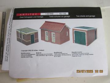 Artitec 10.116 Twee schuren en een garage H0 beschikbaar voor biedingen
