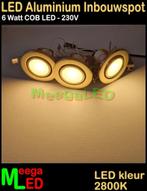 LED Inbouwspot Downlight SET GU10 230V 3W Warmwit NDB - A6, Nieuw, Plafondspot of Wandspot, Led, Ophalen of Verzenden