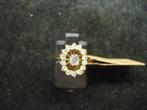 14 krt. 585 gouden 2e hands dames ring met zirconia steentje, Sieraden, Tassen en Uiterlijk, Ringen, Gebruikt, Ophalen of Verzenden