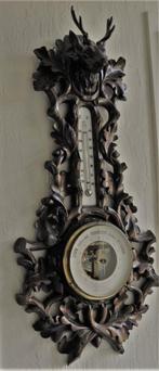 Antieke Barometer met Hertenkop, Audio, Tv en Foto, Weerstations en Barometers, Ophalen, Barometer