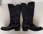 Leren dameslaars zwart maat 38, 1 gesp, Hoge laarzen, Zwart, Ophalen of Verzenden, Zo goed als nieuw