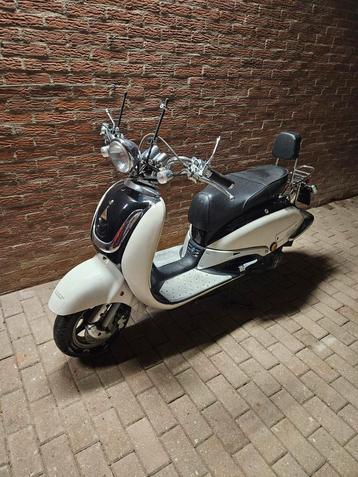 Retro scooter 45 km zonder accu met kenteken  beschikbaar voor biedingen