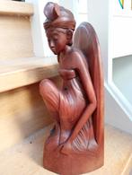 Balinees hardhouten beeld, art deco stijl. 31 cm, Antiek en Kunst, Kunst | Niet-Westerse kunst, Ophalen