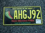 Kentekenplaat licenseplate New Mexico Chile Peppers USA, Verzenden, Gebruikt, Auto's