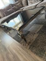Vierkante glazen salontafel 100x100cm, Ophalen, Gebruikt, Vierkant, Glas