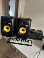 Zgan KRK Rokit 6 RPG 2 + home studio equipment, Muziek en Instrumenten, Ophalen, Zo goed als nieuw, Minder dan 500 watt, Monitor(versterker)