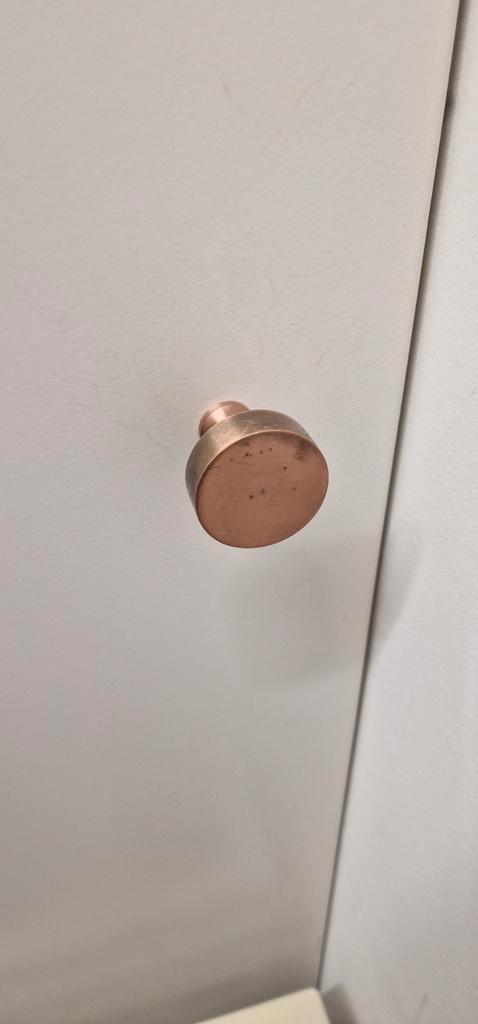 Ronde knoppen mat koper. 3 stuks, Doe-het-zelf en Verbouw, Buizen en Afvoer, Nieuw, Overige typen, Rvs, Minder dan 2 meter, Ophalen of Verzenden