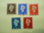 Nederland 1948 Koningin Wilhelmina Nvph.482-486 gestempeld, Postzegels en Munten, Postzegels | Nederland, Ophalen of Verzenden