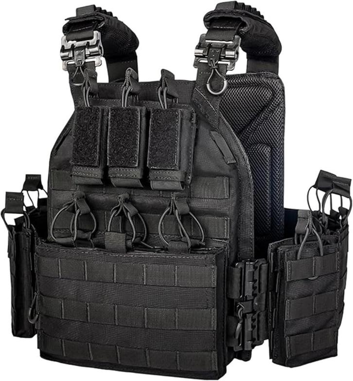 Yakeda Black 'battle ready' quick release plate carrier, Verzamelen, Militaria | Algemeen, Landmacht, Overige typen, Nederland