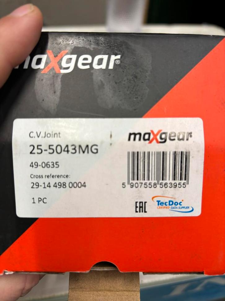 2x Maxgear Aandrijfas Homokineet 25-5043MG - Nieuw, Auto-onderdelen, Remmen en Aandrijving, MG, Chevrolet, Nieuw, Ophalen of Verzenden