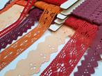 Prachtig katoenen kant en broderie ,rood en oranje tinten, Ophalen of Verzenden, Nieuw, Kant
