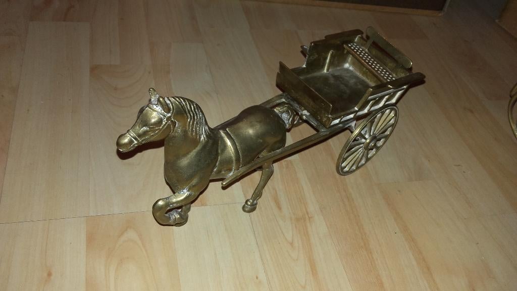 Messing paard 27 x 8,5 x14 cm, Ophalen of Verzenden