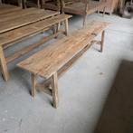 Dinklik bank DK8 teak hout landelijk tafel hout bankje 190cm, Antiek en Kunst, Ophalen of Verzenden