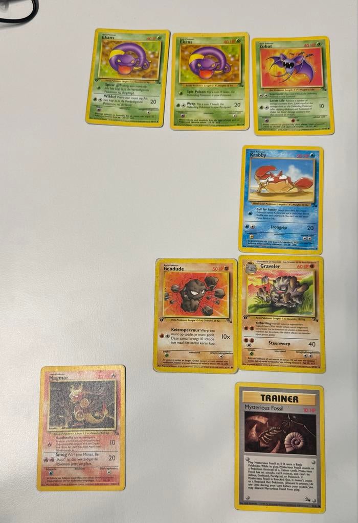 Pokémon Kaarten Set - 8 stuks, Ophalen, Gebruikt, Losse kaart