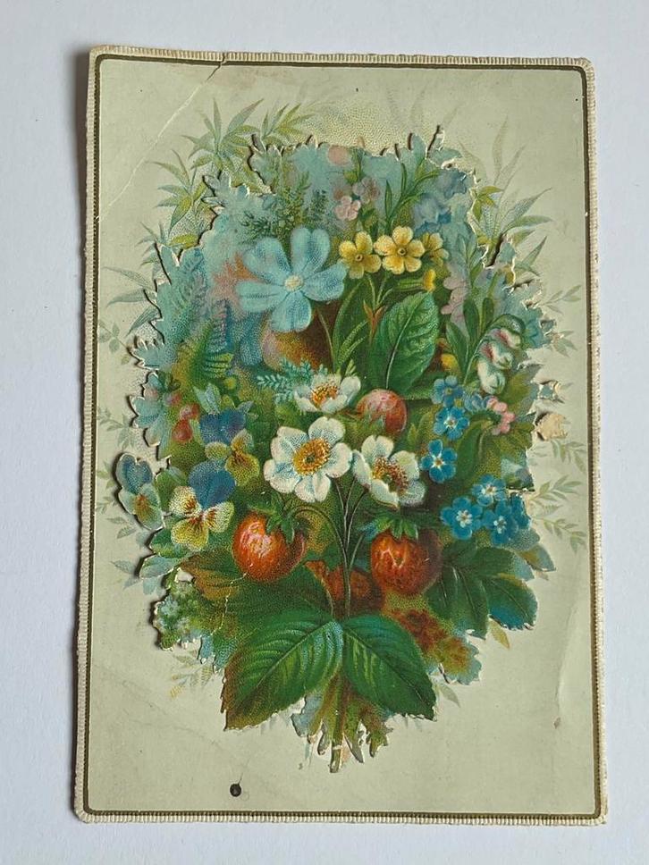 Verjaardagskaart 1880 - fold out model, Antiek en Kunst, Antiek | Overige Antiek, Verzenden