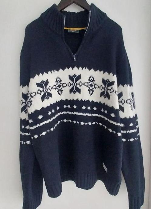NZA Half-zip trui Josiah NZA donkerblauw print maat XXL ZGAN, Kleding | Heren, Truien en Vesten, Zo goed als nieuw, Overige maten
