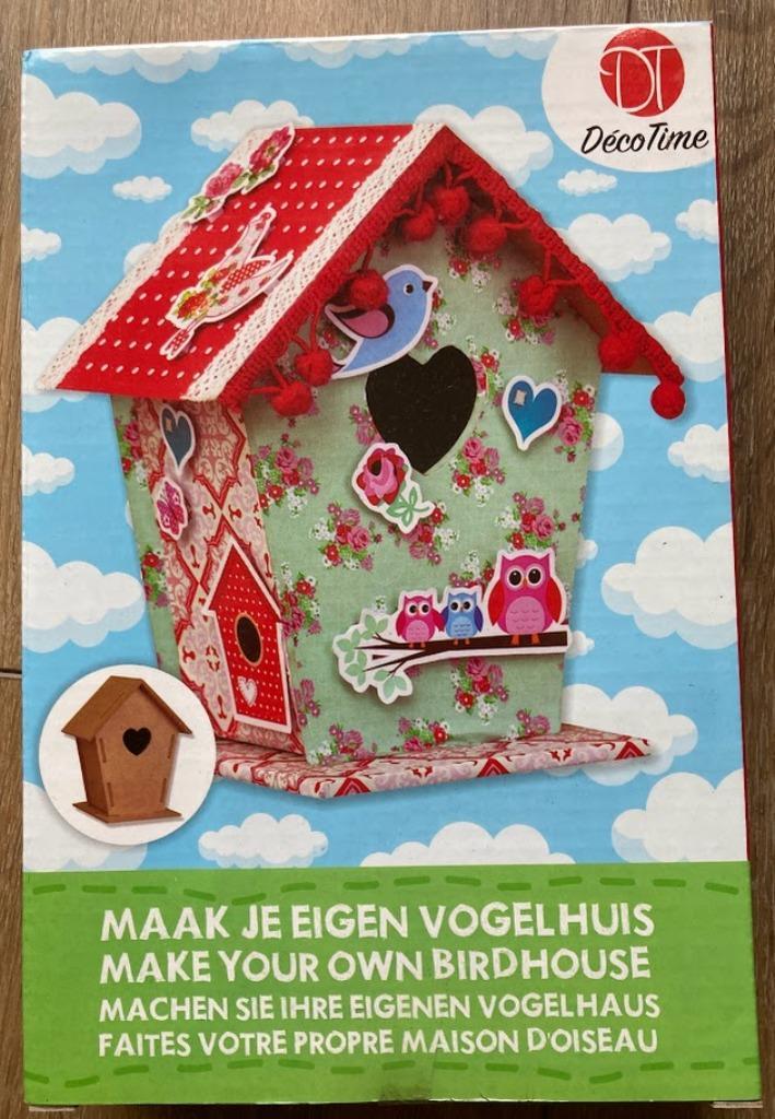Knutsel houten vogelhuis, Hobby en Vrije tijd, Knutselen, Nieuw, Materiaal, Ophalen of Verzenden