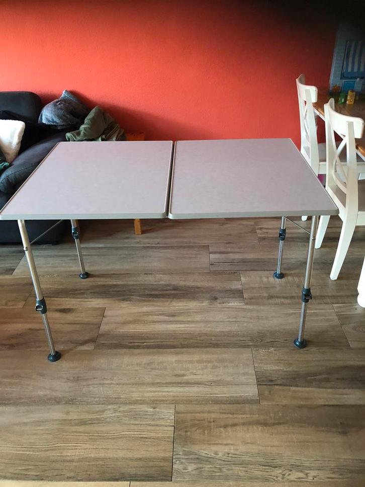 Dukdalf Tafel New Age Twin opklapbare camping tafel, Caravans en Kamperen, Kampeermeubelen, Zo goed als nieuw, Campingtafel, Ophalen