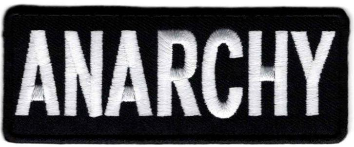 Anarchy stoffen opstrijk patch embleem, Motoren, Accessoires | Overige, Nieuw, Verzenden