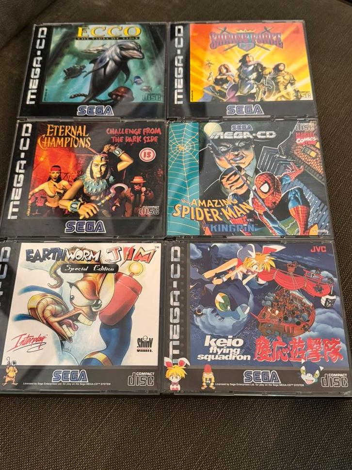 Sega mega cd games keio,earthworm,shining force, Spelcomputers en Games, Games | Sega, Zo goed als nieuw, Mega Drive, Avontuur en Actie