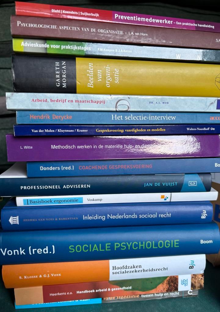 Studieboeken HBO - Sociaal, Psychologie, Organisatie, Boeken, Studieboeken en Cursussen, Gelezen, HBO, Gamma, Ophalen of Verzenden