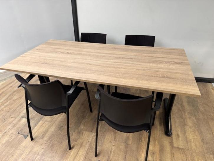 Vergadertafel Work 200 x 100 zwart, Huis en Inrichting, Bureaus, Nieuw, Ophalen of Verzenden