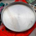 Aluminium dienblad dienbladen rond 37cm, Ophalen of Verzenden, Gebruikt
