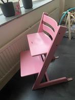Stokke Tripp Trapp stoel roze met babyset, Ophalen of Verzenden, Zo goed als nieuw, Meegroeistoel