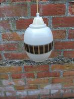 Vintage opaline hanglamp, Gebruikt, Vintage, Ophalen of Verzenden, Glas