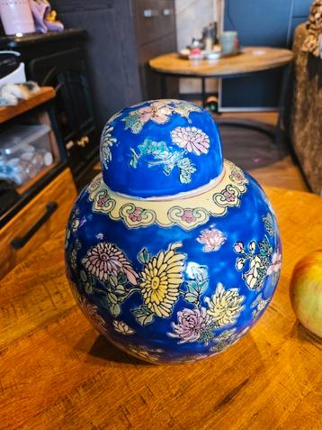 Grote oude chinese gemberpot   beschikbaar voor biedingen