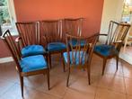 6 AA Patijn Zijlstra eetkamerstoelen jaren 50, Huis en Inrichting, Ophalen, Gebruikt, Overige kleuren, Vijf, Zes of meer stoelen
