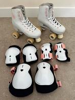 Rolschaatsen maat 37 met beschermers, Kinderen en Baby's, Speelgoed | Buiten | Rolschaatsen, Ophalen of Verzenden, Gebruikt, Dames