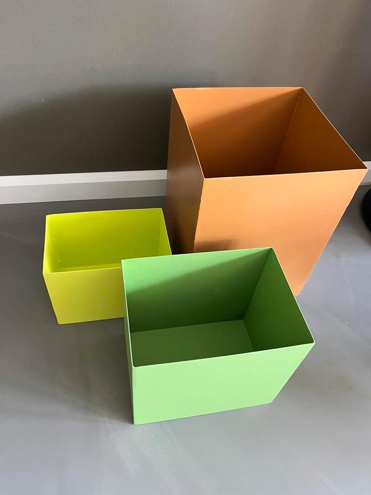 HK Living set metalen boxen, Doe-het-zelf en Verbouw, Kratten en Dozen, Zo goed als nieuw, Minder dan 35 cm, Ophalen