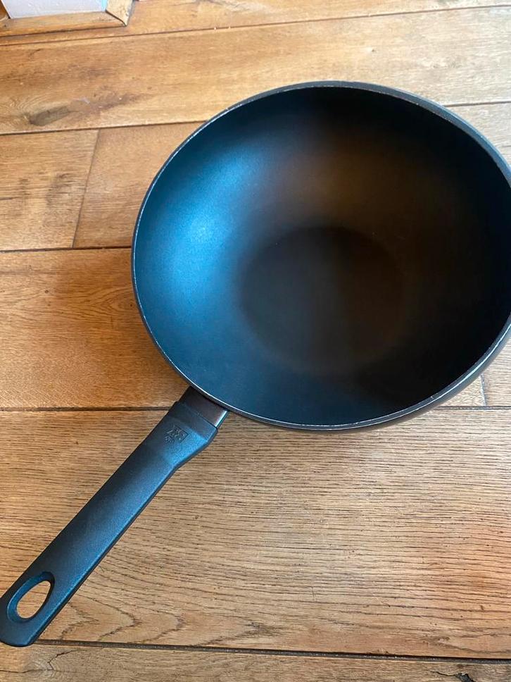 BK Wokpan - wokarang - weinig gebruikt, Huis en Inrichting, Keuken | Potten en Pannen, Gebruikt, Wok, Overige materialen, Inductieplaat