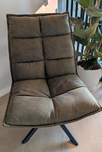 Leen Bakker Clay Draaifauteuil relaxstoel - Groen suede beschikbaar voor biedingen