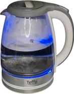 Teffo Waterkoker - Ledverlichting - 1.8L gebruikt, Witgoed en Apparatuur, 1 tot 2 liter, Ophalen of Verzenden, Gebruikt, Rvs
