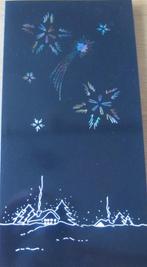 partij nieuwe dubbele kerstkaarten - vuurwerk op zwart, Diversen, Wenskaarten, Ophalen of Verzenden, Nieuw