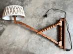Harmonica lamp Wandlamp Vintage Eiken, Gebruikt, Ophalen of Verzenden, X, X