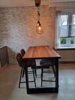 Bartafel met 4 krukken, Huis en Inrichting, Tafels | Eettafels, Ophalen, Gebruikt, 100 tot 150 cm, 50 tot 100 cm