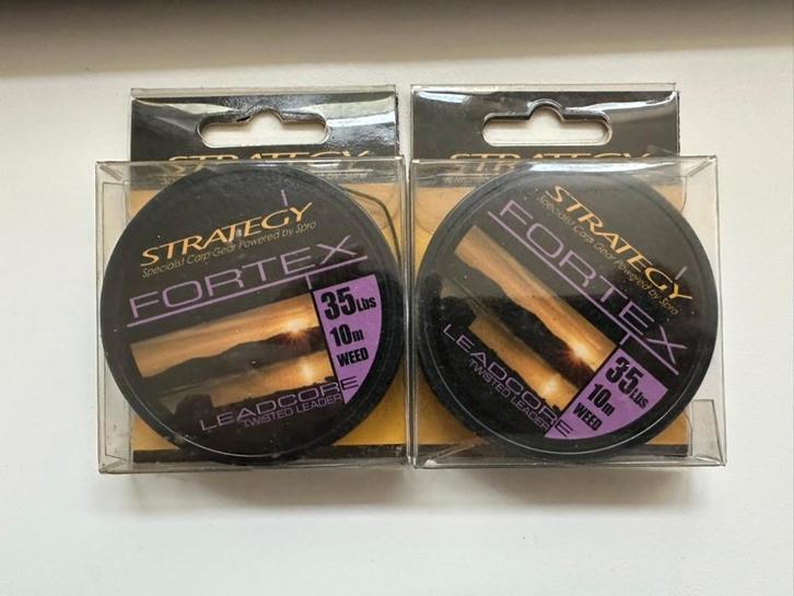 2x Strategy Fortex Leadcore 35lbs/10 meter – Weed (nieuw), Watersport en Boten, Hengelsport | Karpervissen, Nieuw, Overige typen