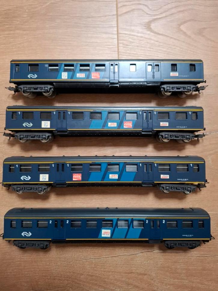 Lima NS Plan E 4 stuks., Hobby en Vrije tijd, Modeltreinen | H0, Gebruikt, Wagon, Gelijkstroom, Lima, NS, Ophalen of Verzenden
