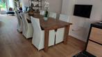 tafel Eikenhoud voor 6 tot 8 personen., Huis en Inrichting, Ophalen, 100 tot 150 cm, Eikenhout, 200 cm of meer