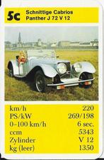 Kw1506 autokaartje 5c panther j 72 v 12, Ophalen of Verzenden, Zo goed als nieuw, Auto's