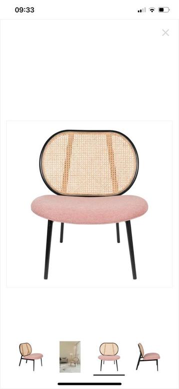 Spike Loungestoel naturel/roze beschikbaar voor biedingen