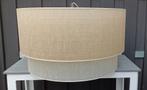 Grote landelijke hanglamp, dubbele kap , creme/wit 80cm, Ophalen, Stof, Minder dan 50 cm, Landelijk