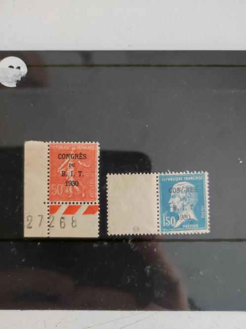Frankrijk nummer 249-250 postfris met plakkerrest., Postzegels en Munten, Postzegels | Europa | Frankrijk, Postfris, Ophalen of Verzenden